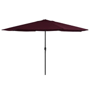 Vrtni suncobran s metalnim stupom 390 cm bordo