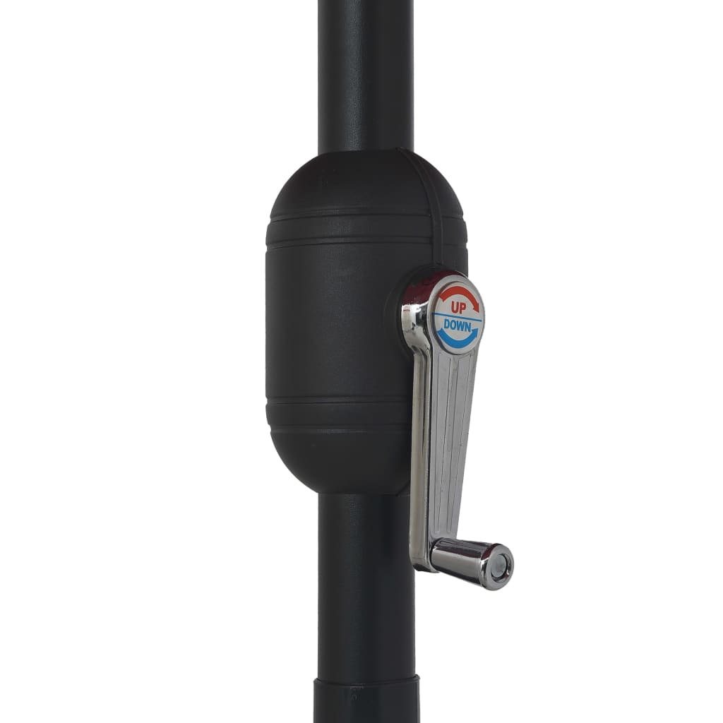 Vrtni suncobran s metalnim stupom 390 cm terakota