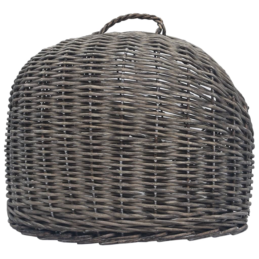 Transporter za mačke sivi 50 x 42 x 40 cm od prirodne vrbe