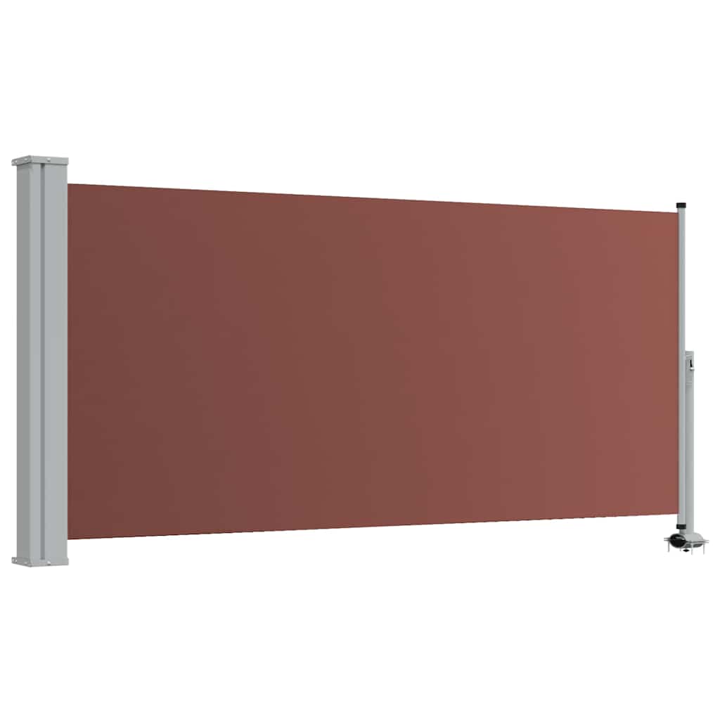 Uvlačiva bočna tenda za terasu 120 x 300 cm smeđa