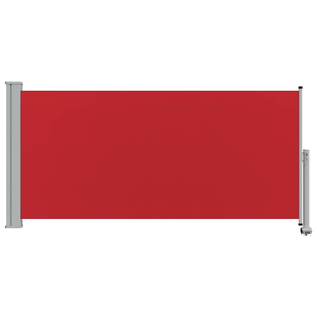 Uvlačiva bočna tenda za terasu 120 x 300 cm crvena
