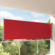 Uvlačiva bočna tenda za terasu 120 x 300 cm crvena