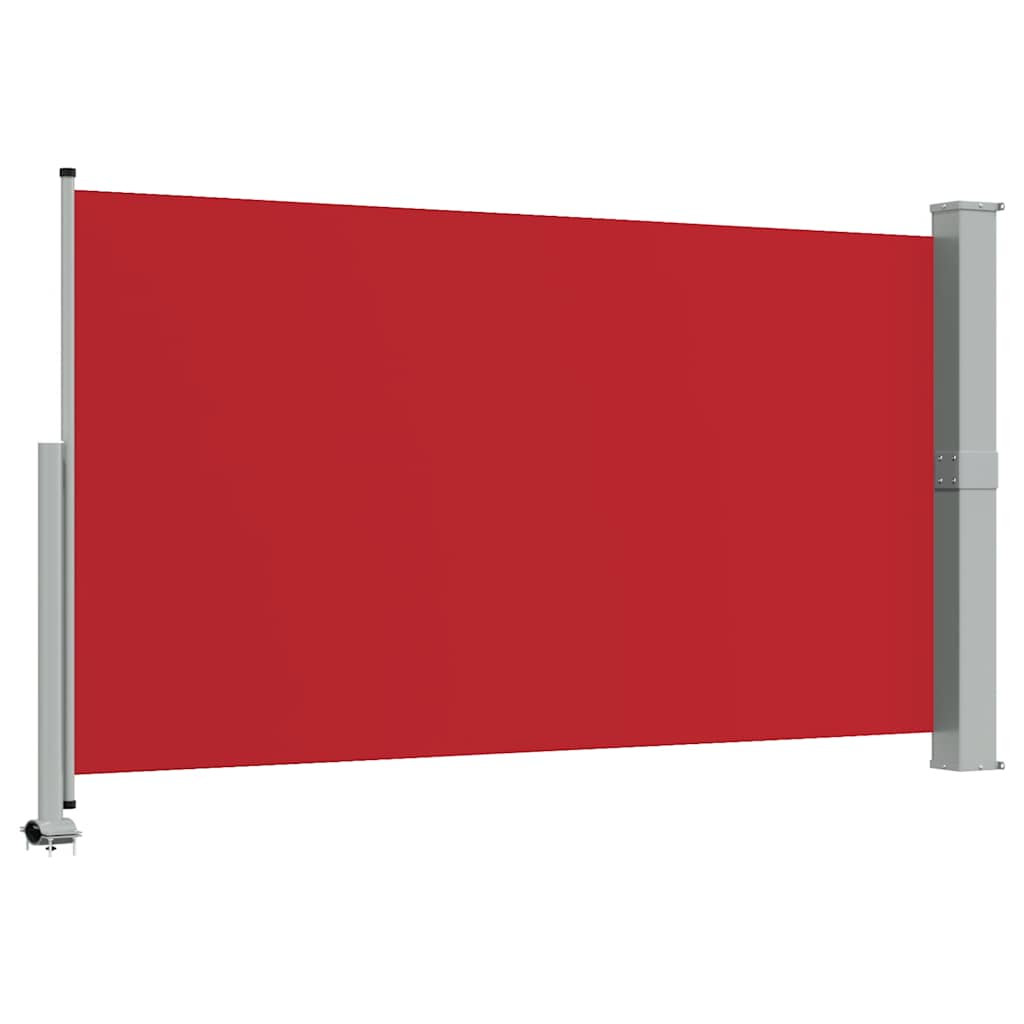 Uvlačiva bočna tenda za terasu 140 x 300 cm crvena
