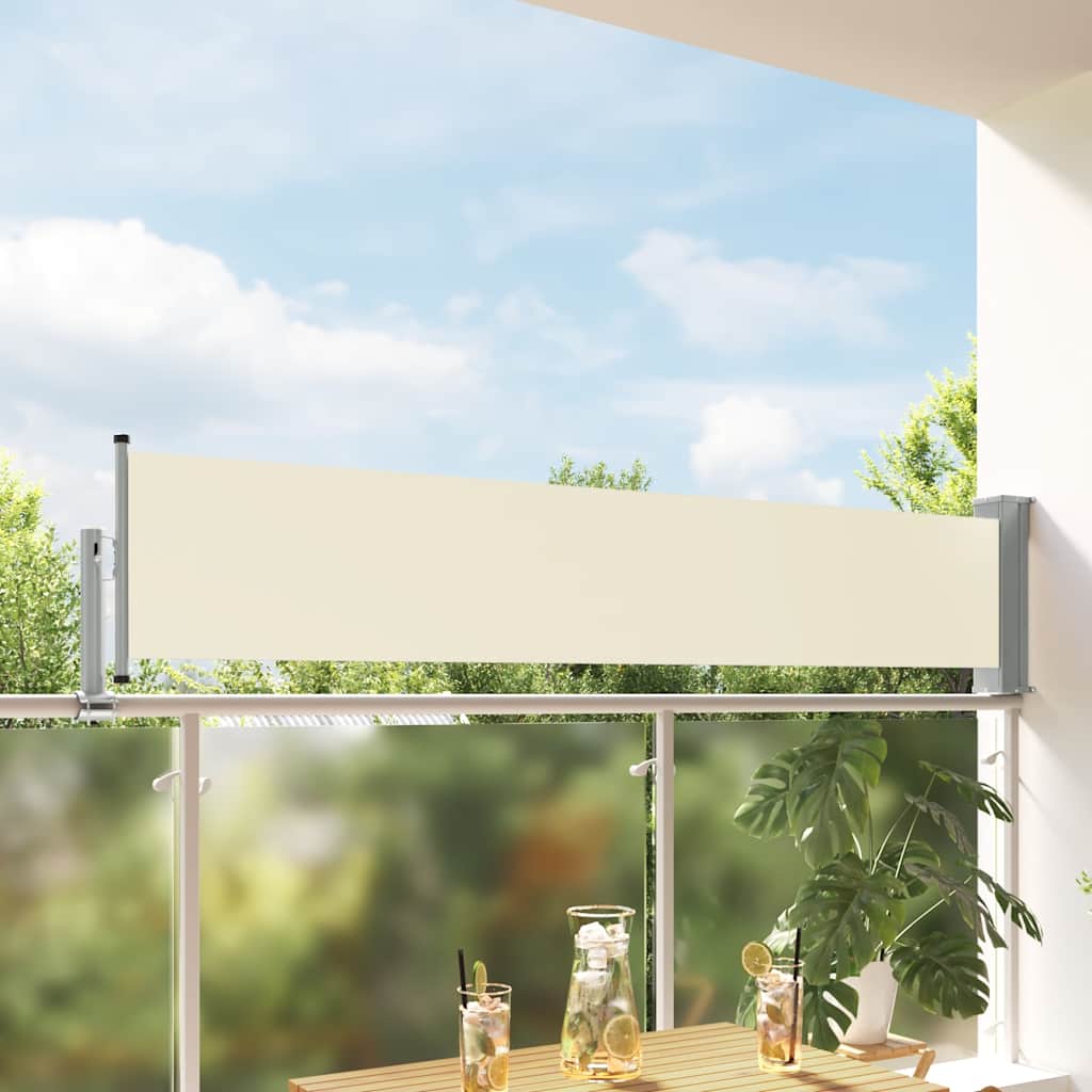 Uvlačiva bočna tenda za terasu 60 x 300 cm krem