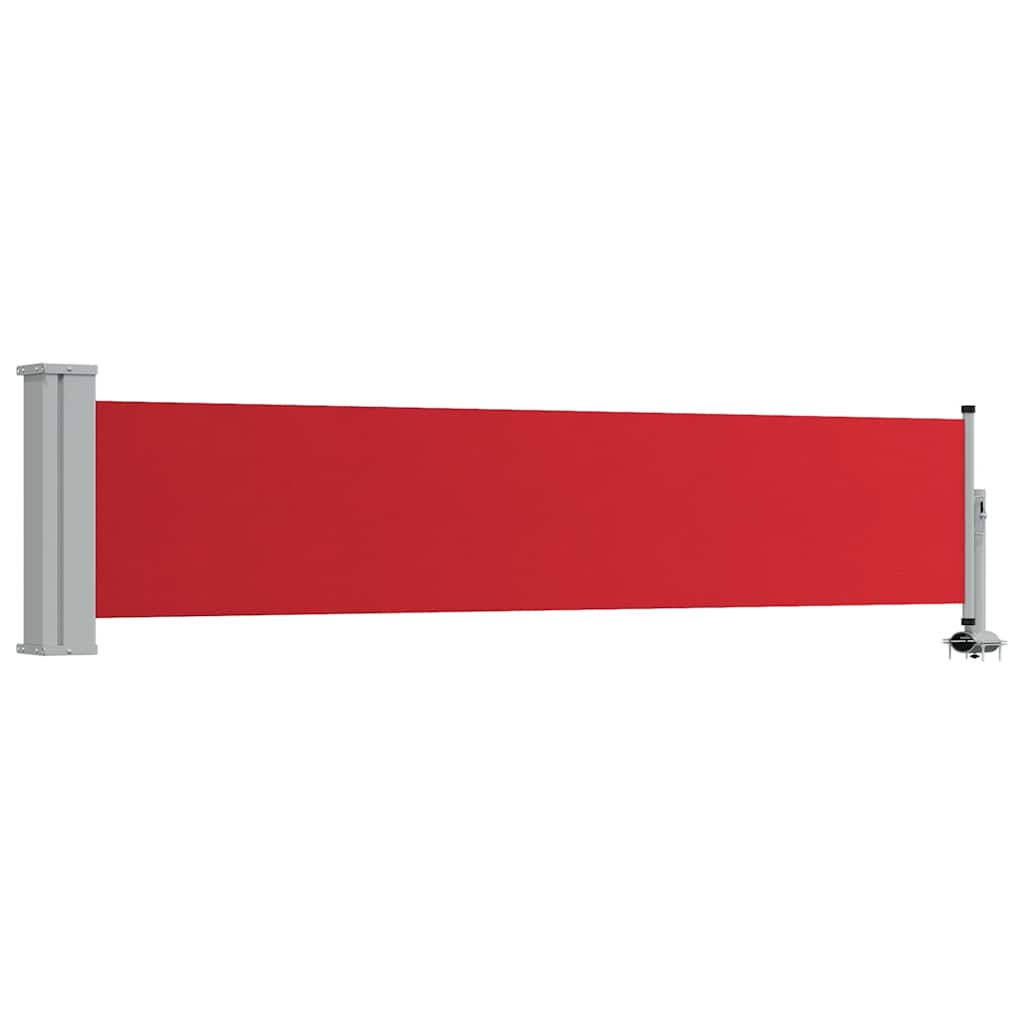 Uvlačiva bočna tenda za terasu 60 x 300 cm crvena