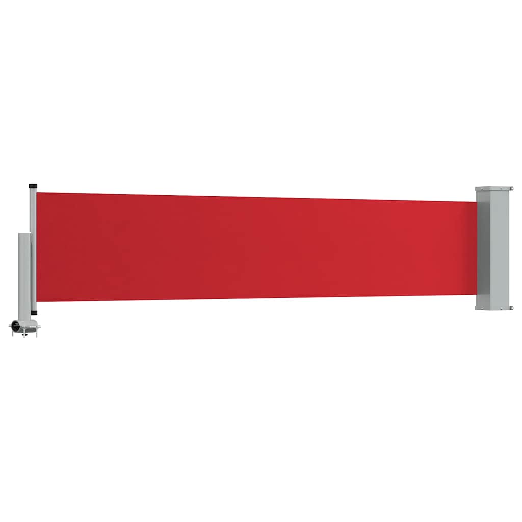Uvlačiva bočna tenda za terasu 60 x 300 cm crvena