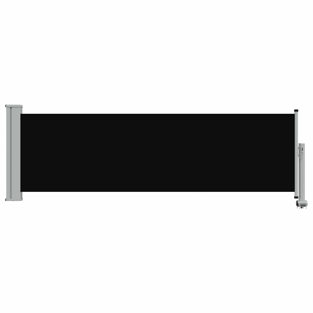 Uvlačiva bočna tenda za terasu 80 x 300 cm crna