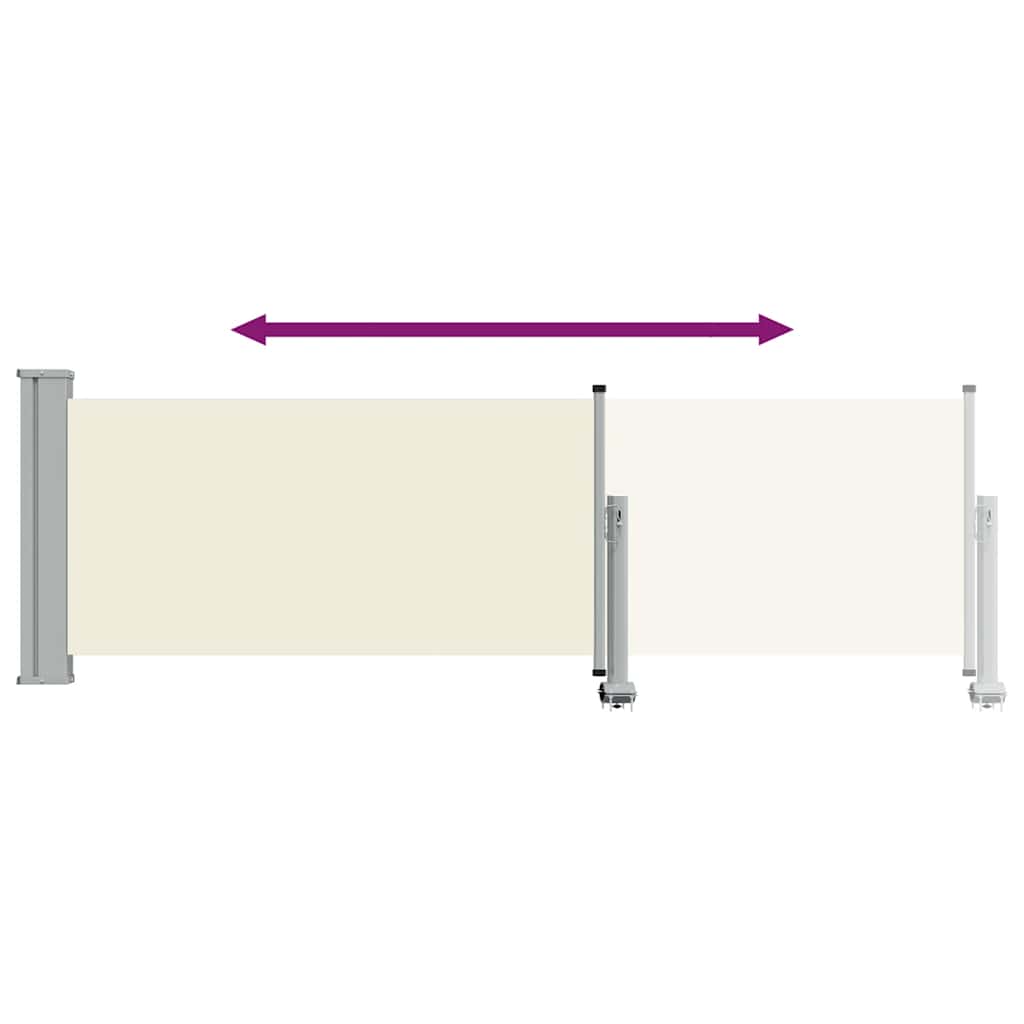 Uvlačiva bočna tenda za terasu 80 x 300 cm krem