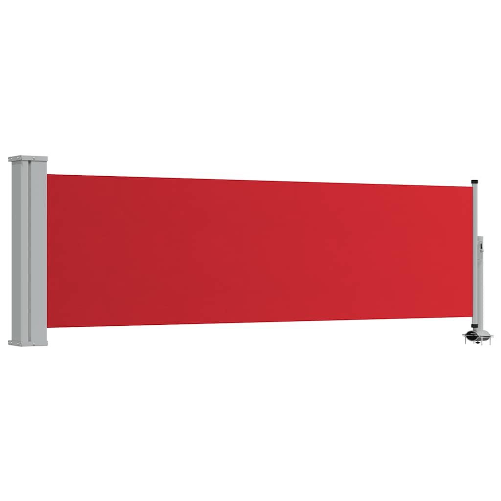 Uvlačiva bočna tenda za terasu 80 x 300 cm crvena