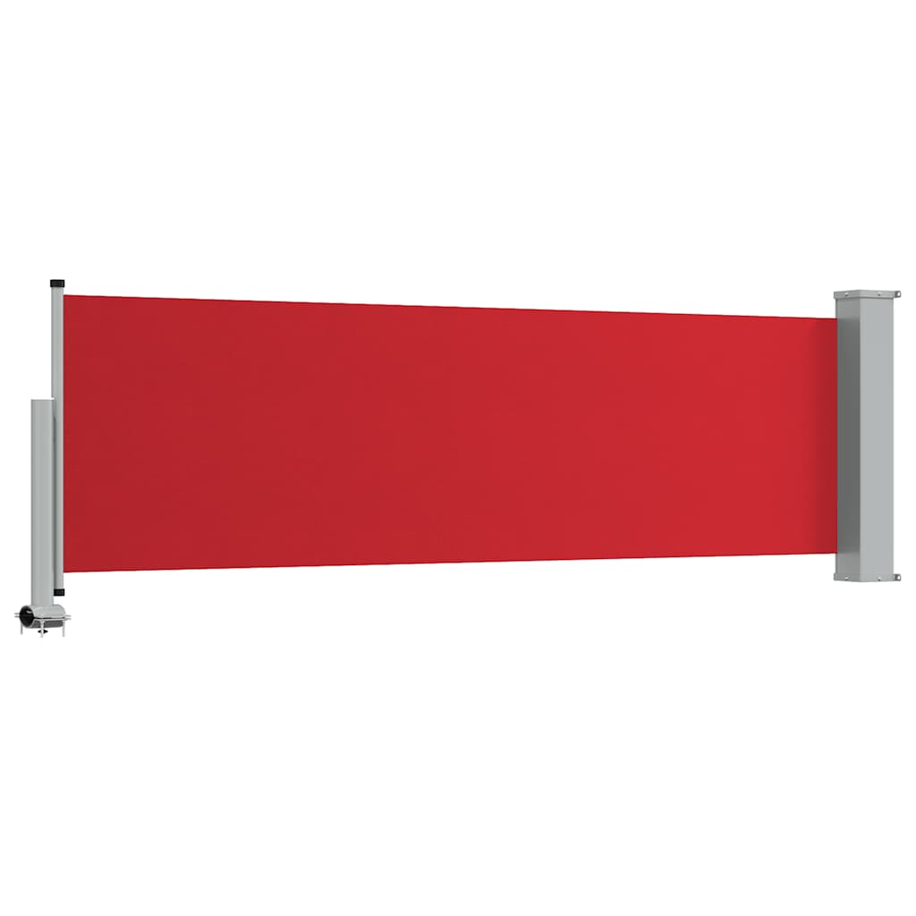 Uvlačiva bočna tenda za terasu 80 x 300 cm crvena