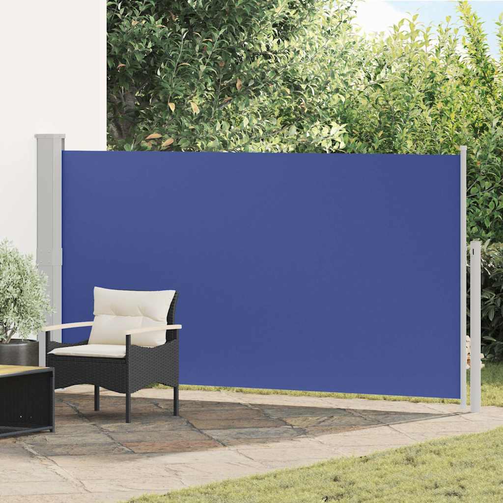 Uvlačiva bočna tenda za terasu 170 x 300 cm plava