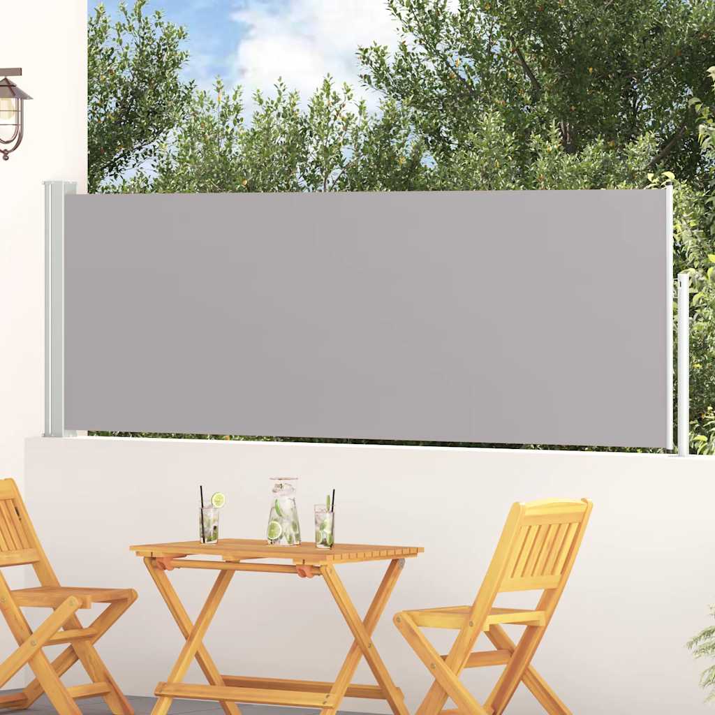 Uvlačiva bočna tenda za terasu 100 x 300 cm siva