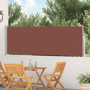 Uvlačiva bočna tenda za terasu 100 x 500 cm smeđa