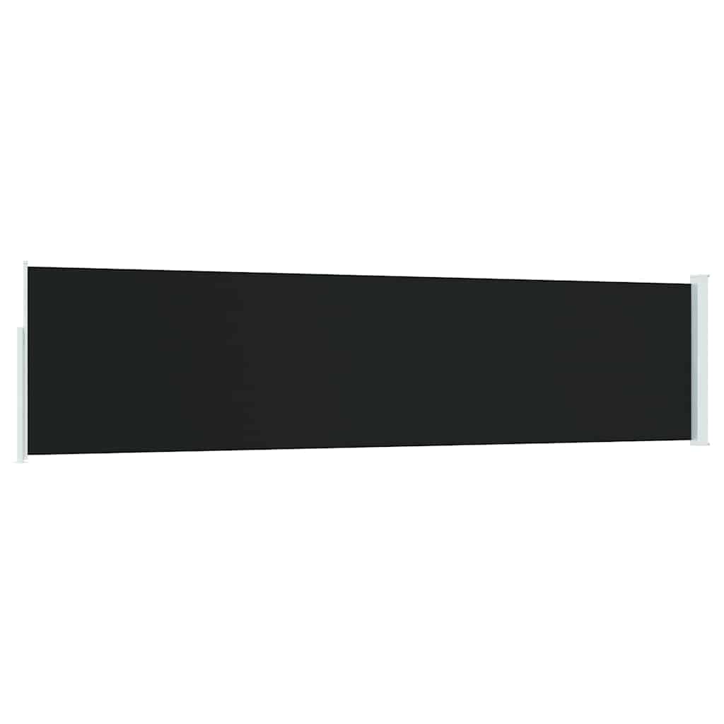 Uvlačiva bočna tenda za terasu 120 x 500 cm crna