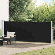 Uvlačiva bočna tenda za terasu 140 x 500 cm crna