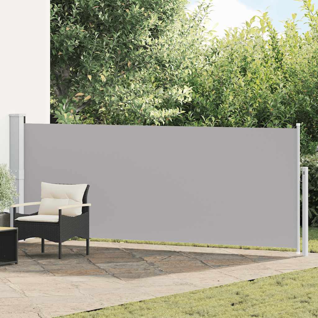Uvlačiva bočna tenda za terasu 140 x 500 cm siva