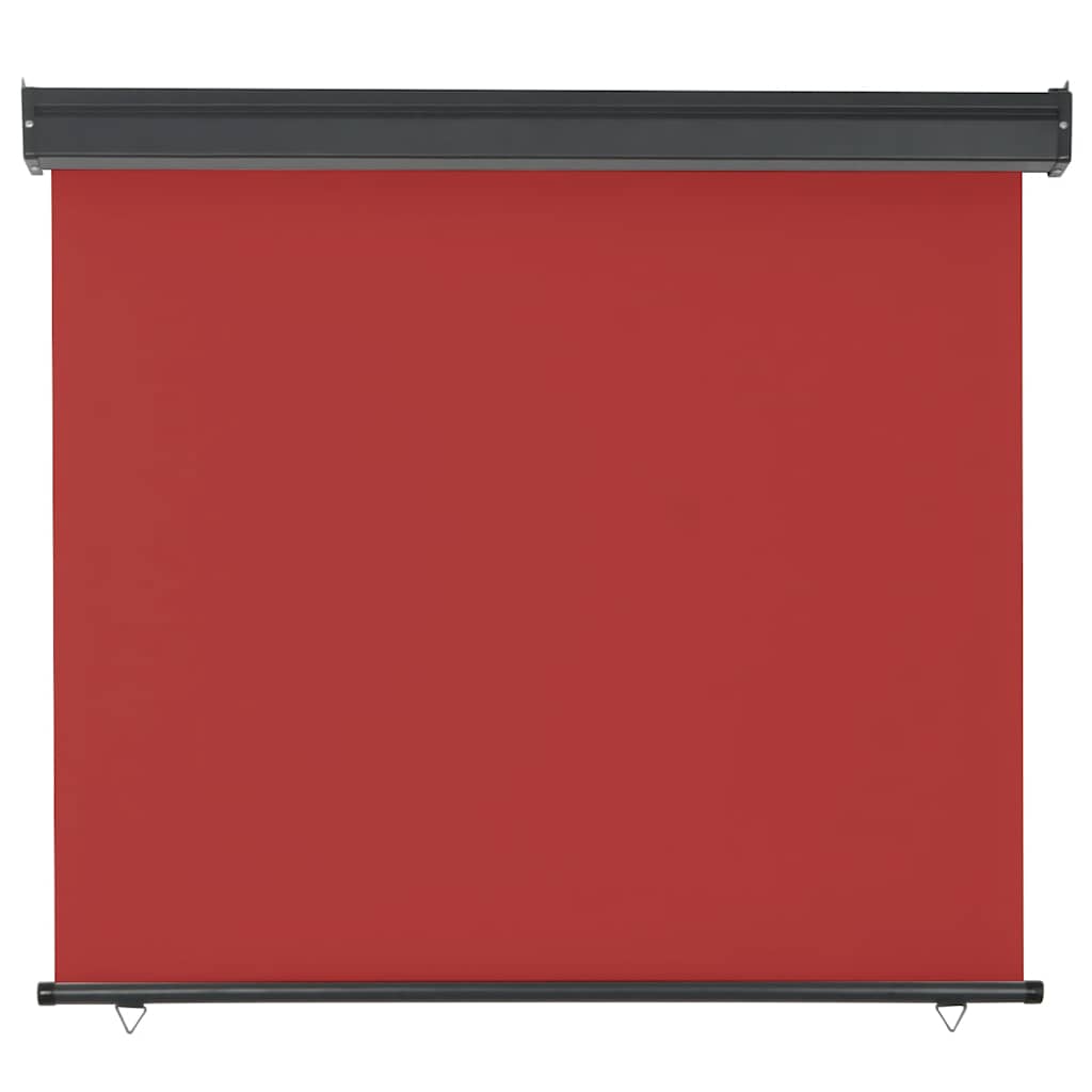 Balkonska bočna tenda 125 x 250 cm crvena