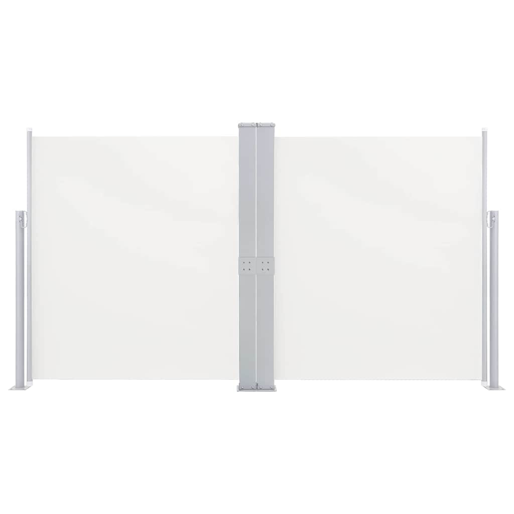 Uvlačiva dvostruka bočna tenda za terasu 170 x 600 cm krem