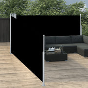 Uvlačiva bočna tenda 100 x 1000 cm crna