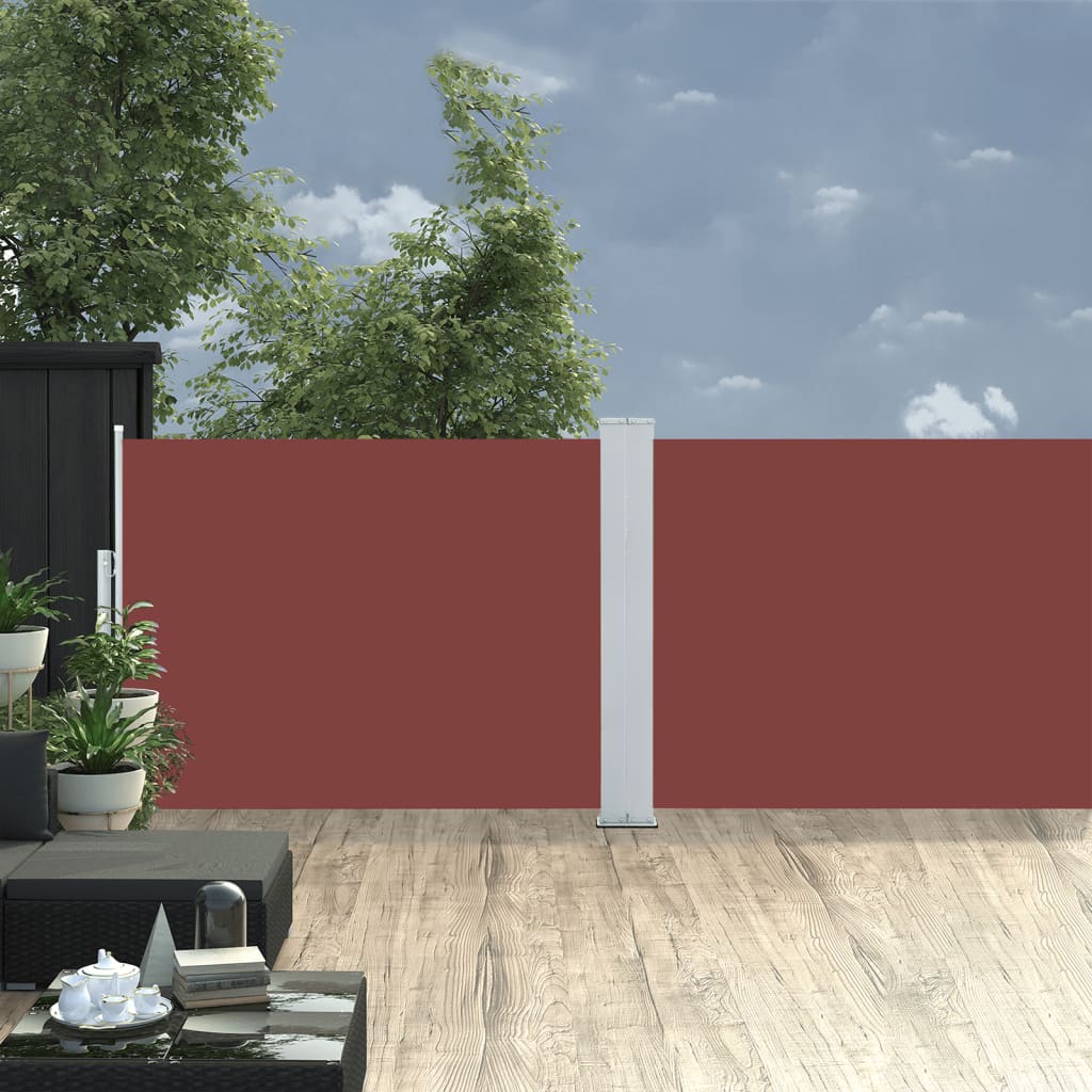 Uvlačiva bočna tenda 100 x 1000 cm smeđa