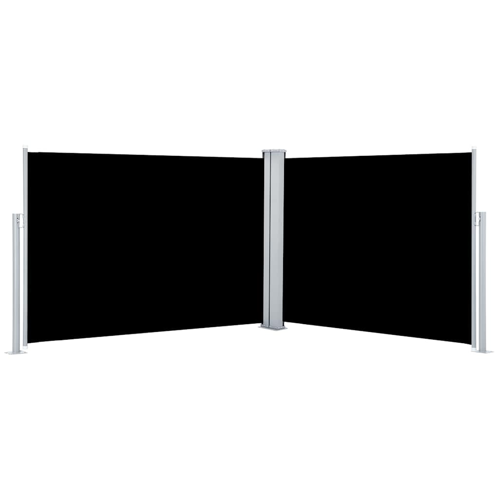 Uvlačiva bočna tenda 120 x 1000 cm crna