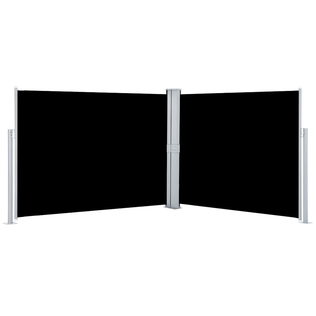 Uvlačiva bočna tenda 140 x 1000 cm crna