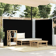 Uvlačiva bočna tenda 140 x 1000 cm crna