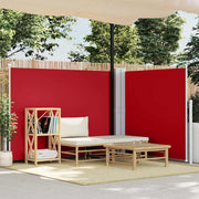 Uvlačiva bočna tenda 140 x 1000 cm crvena
