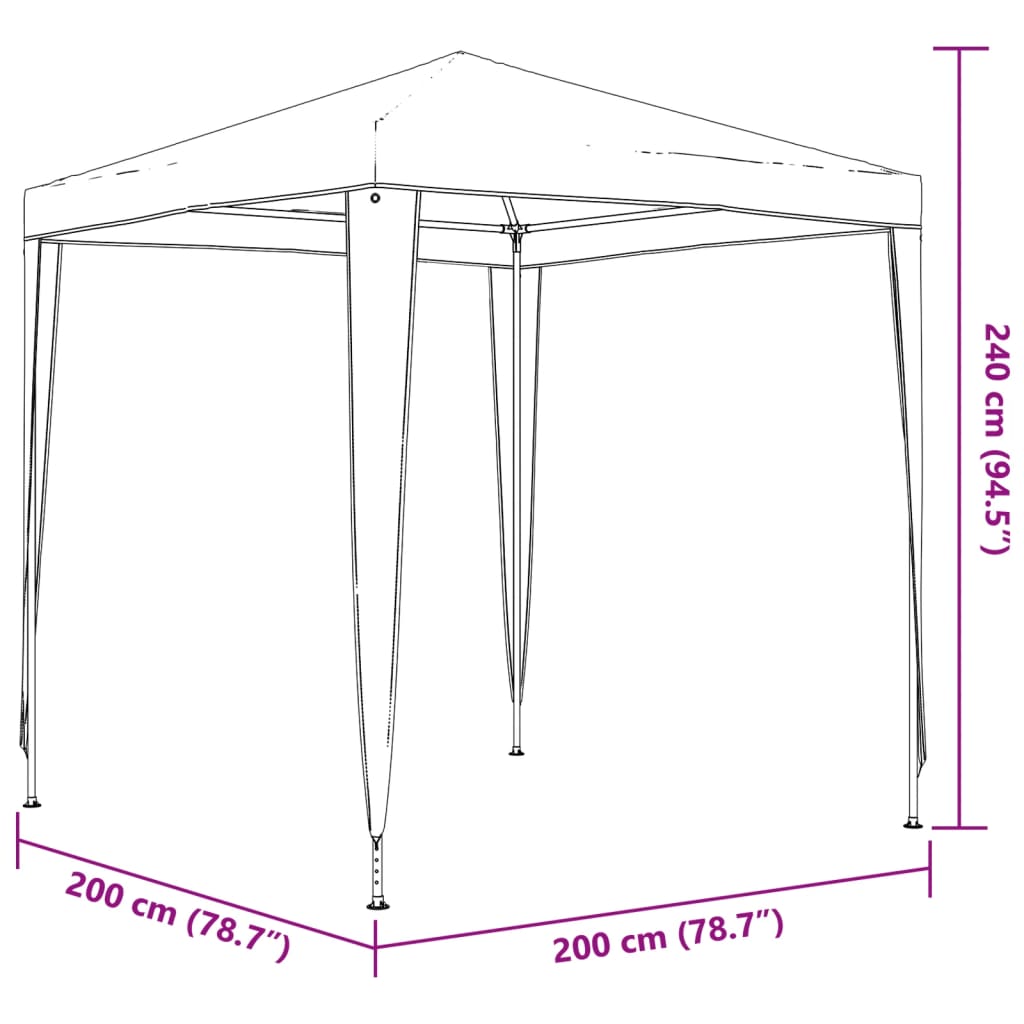 Šator za zabave 2 x 2 m bijeli