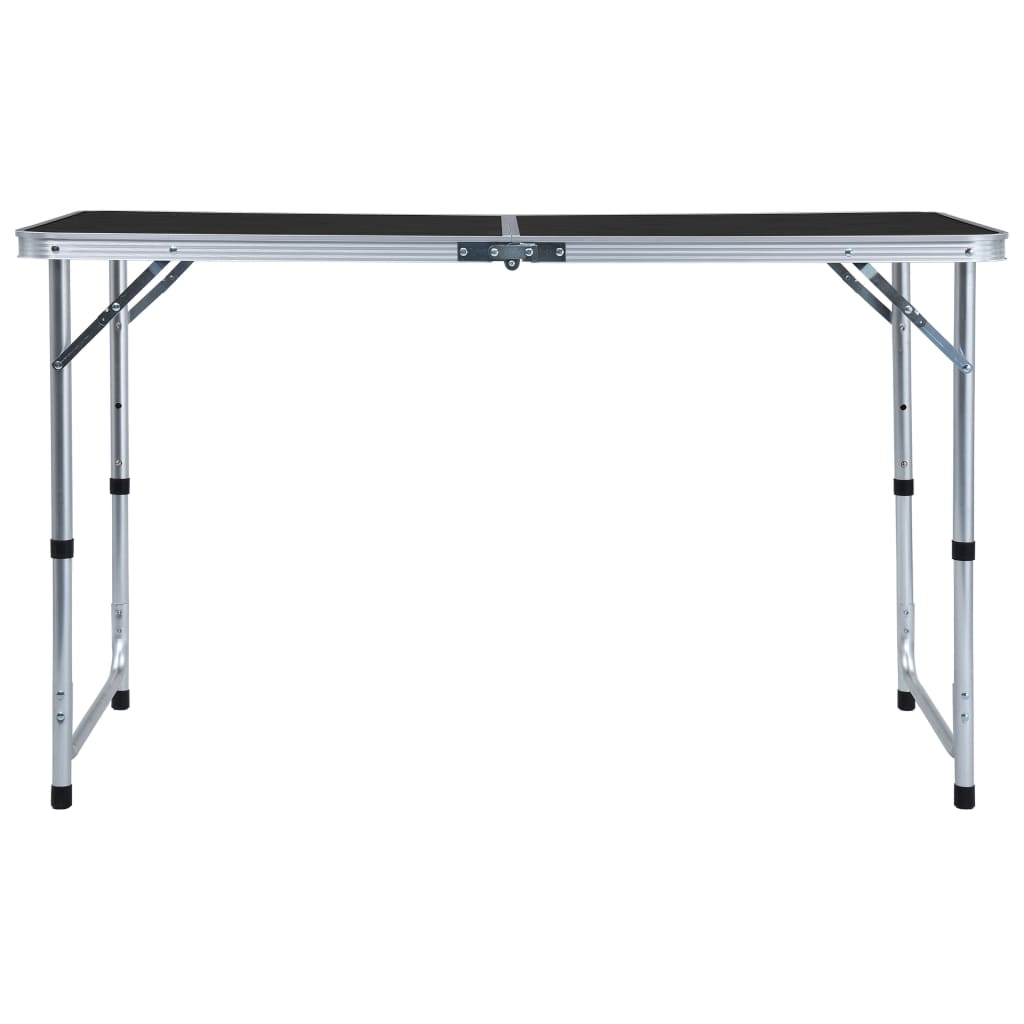 Sklopivi stol za kampiranje sivi aluminijski 120 x 60 cm