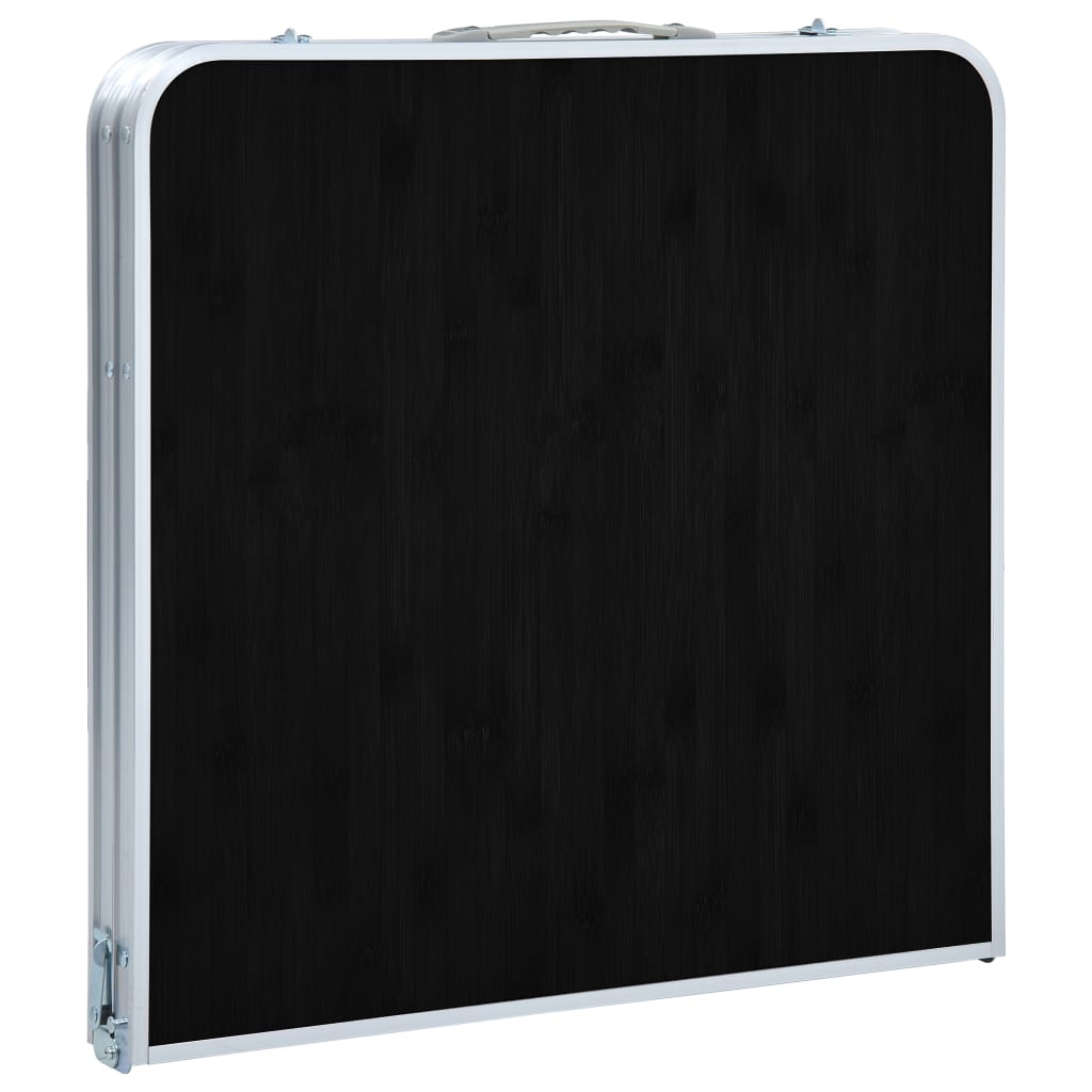 Sklopivi stol za kampiranje sivi aluminijski 120 x 60 cm
