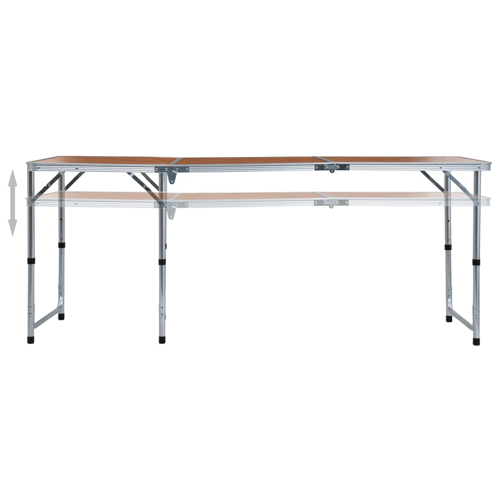 Sklopivi stol za kampiranje aluminijski 180 x 60 cm