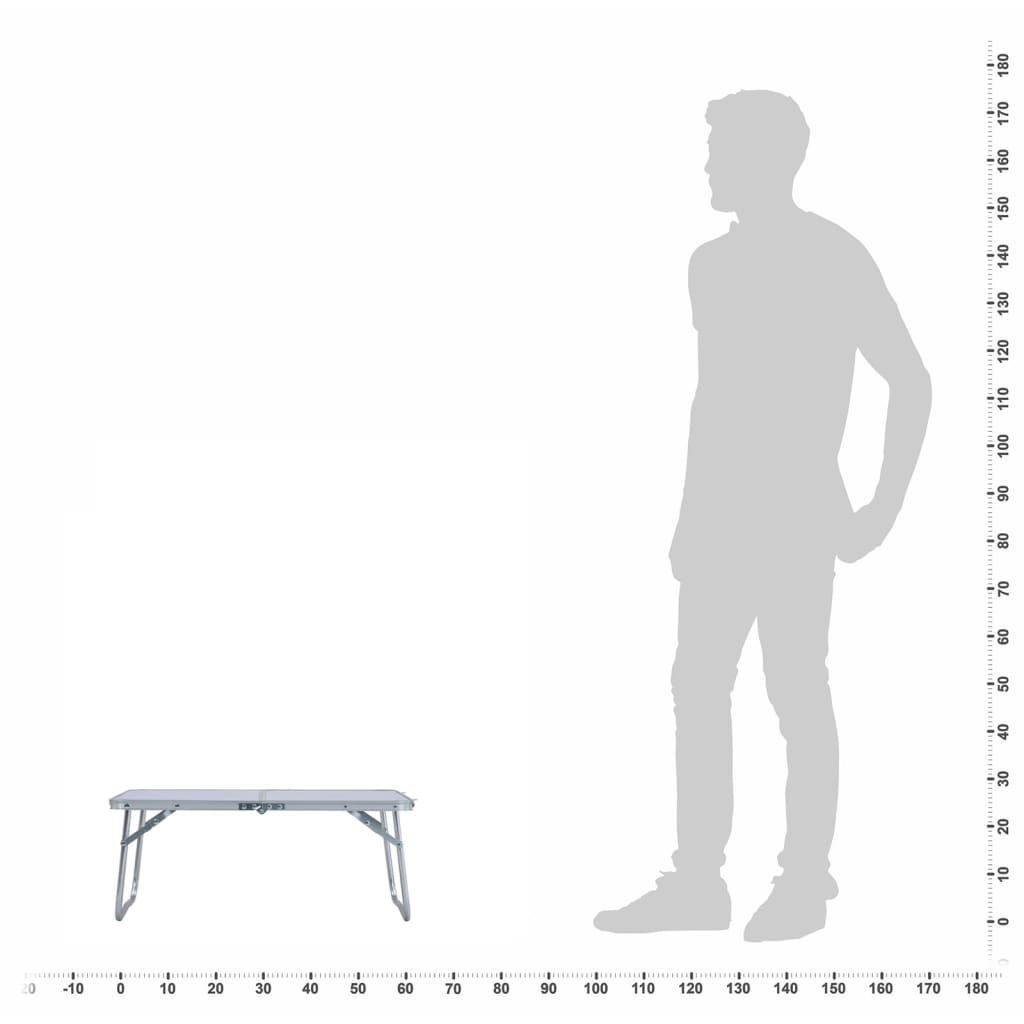 Sklopivi stol za kampiranje bijeli aluminijski 60 x 40 cm