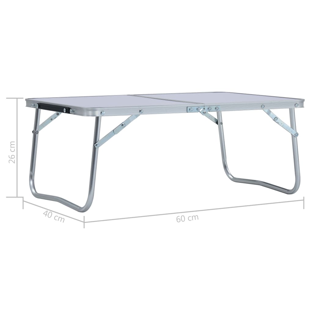 Sklopivi stol za kampiranje bijeli aluminijski 60 x 40 cm