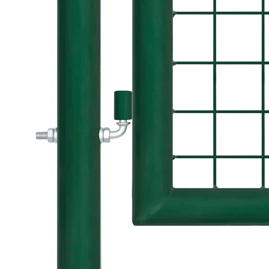 Vrtna mrežasta vrata od čelika 400x100 cm zelena