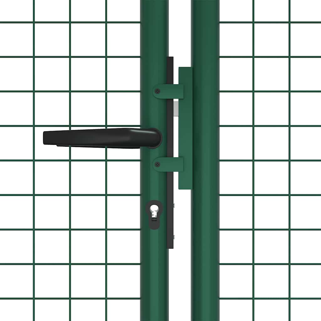Vrtna mrežasta vrata od čelika 400x125 cm zelena