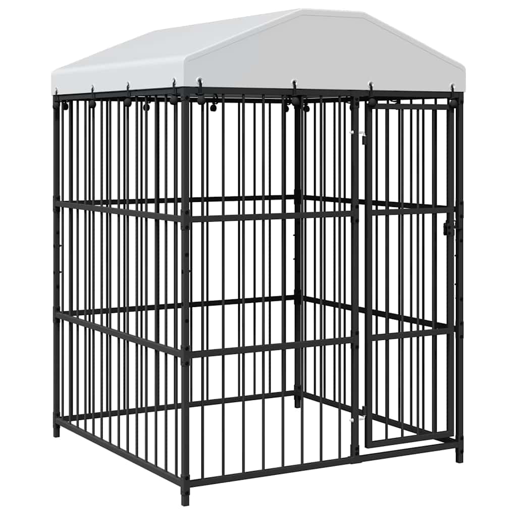 Vanjski kavez za pse s krovom 150 x 150 x 210 cm