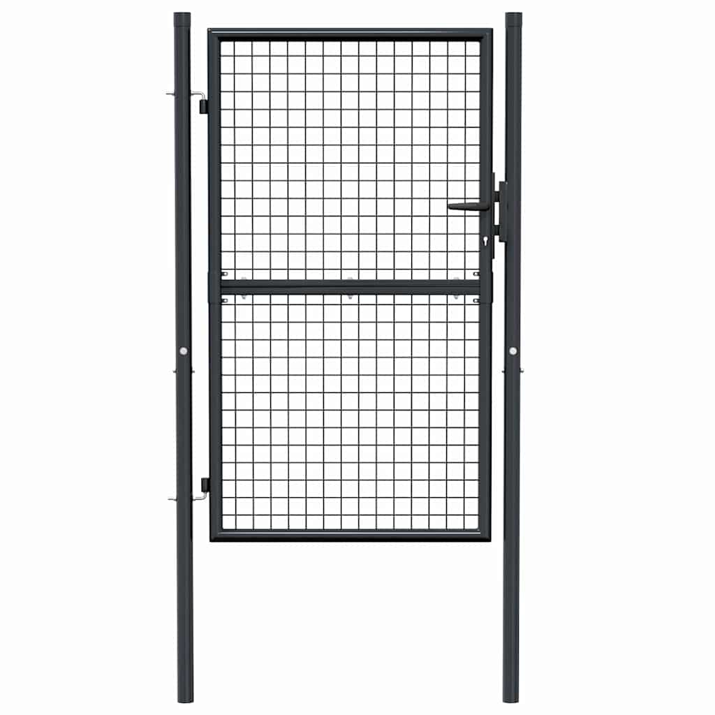 Vrtna vrata od mrežastog čelika 100x150 cm, siva