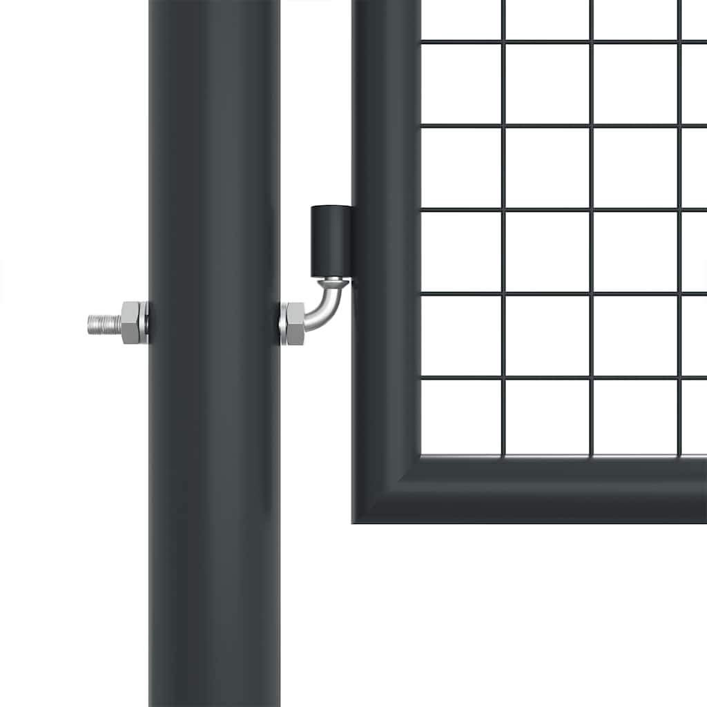 Vrtna vrata od mrežastog čelika 400x125 cm siva
