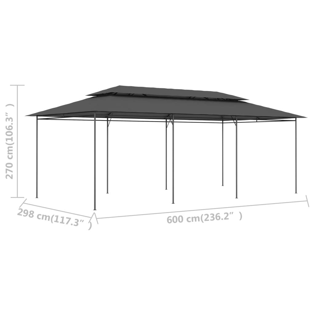 Sjenica 600 x 298 x 270 cm antracit