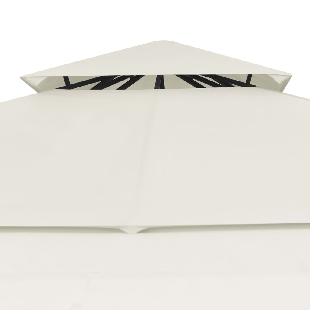 Sjenica s dvostrukim produžnim krovom 3x3x2,75 m krem 180g/m²