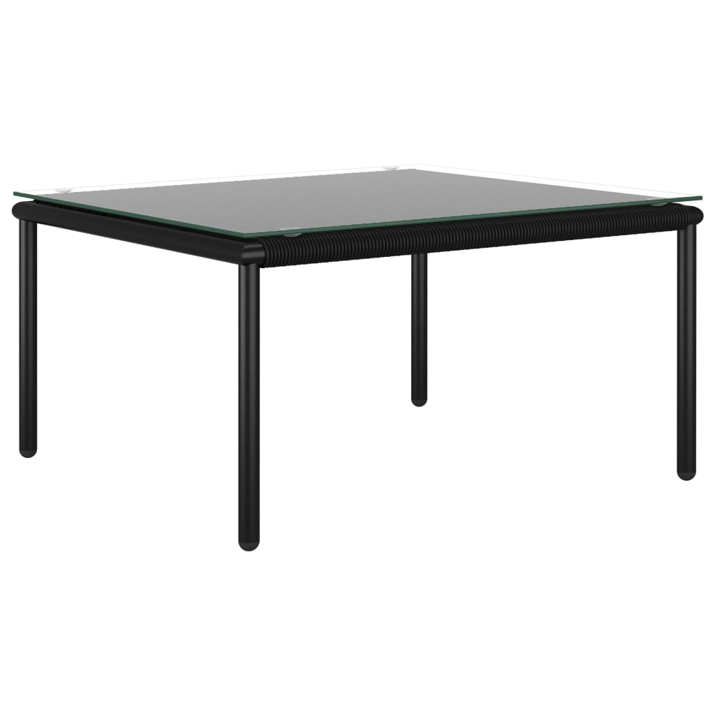 5-dijelna vrtna garnitura s jastucima crna PVC