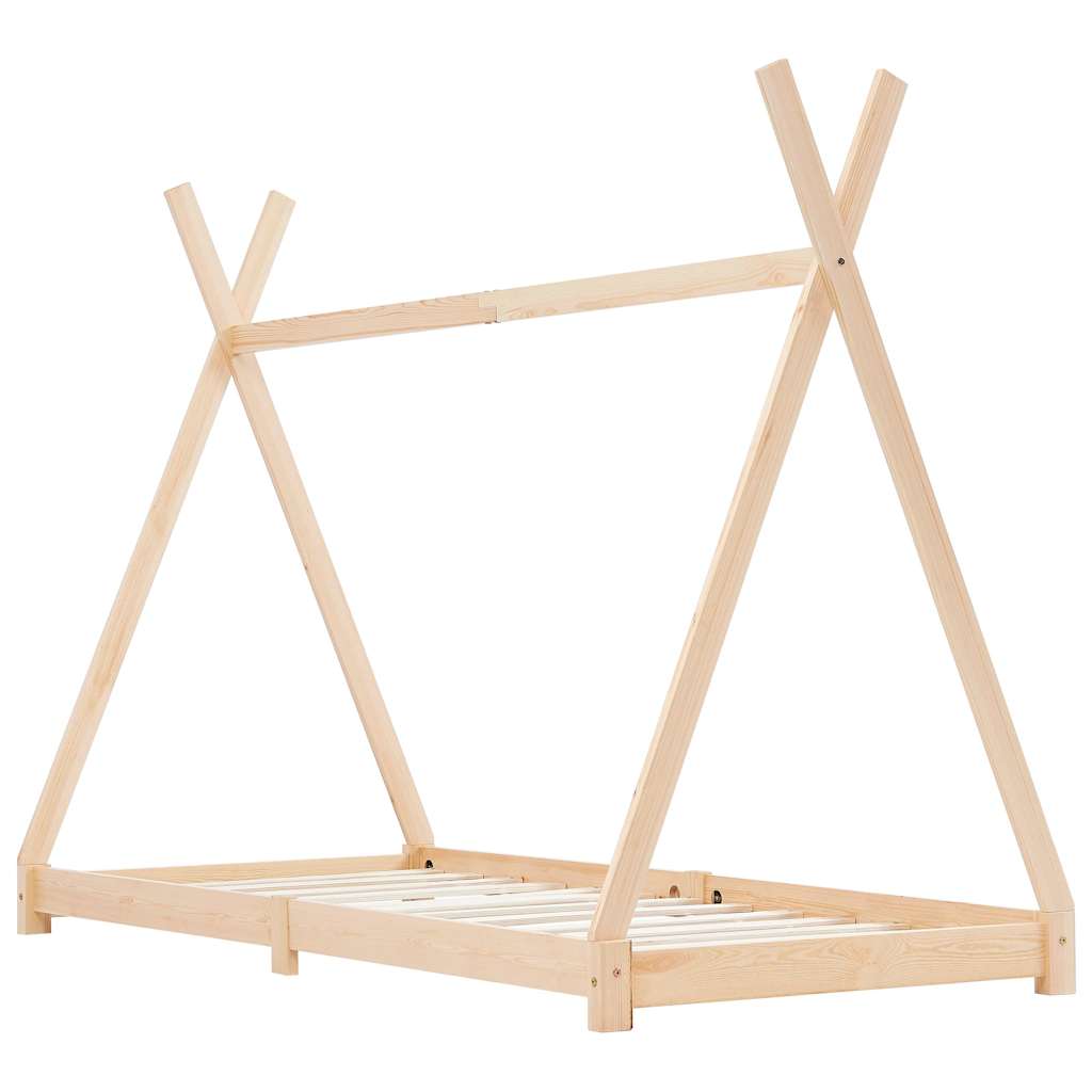 Okvir za dječji krevet od masivne borovine 70 x 140 cm