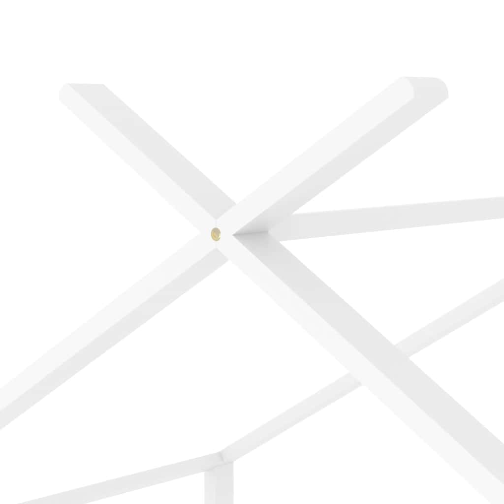 Okvir za dječji krevet od masivne borovine bijeli 80 x 160 cm