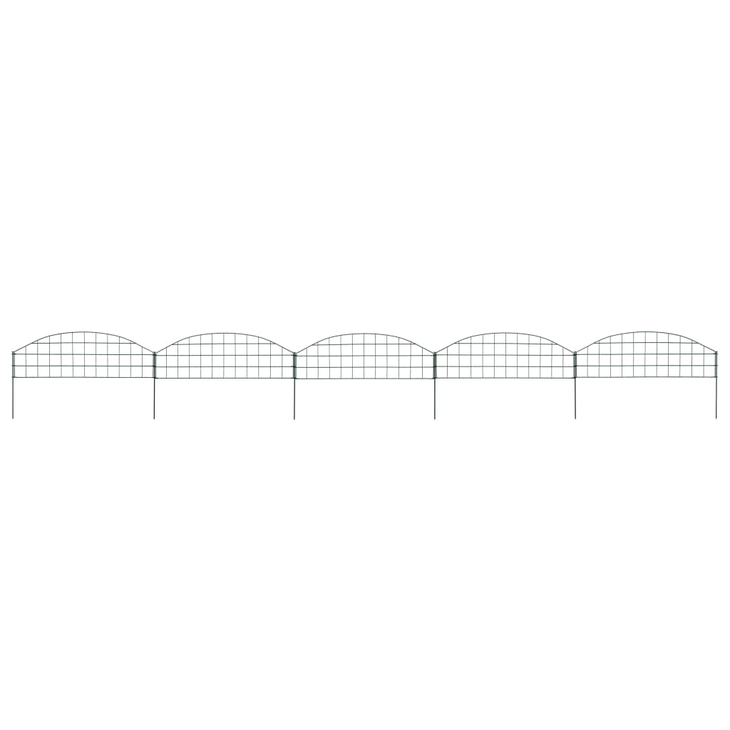 Set lučnih vrtnih ograda 77,3 x 26 cm zeleni
