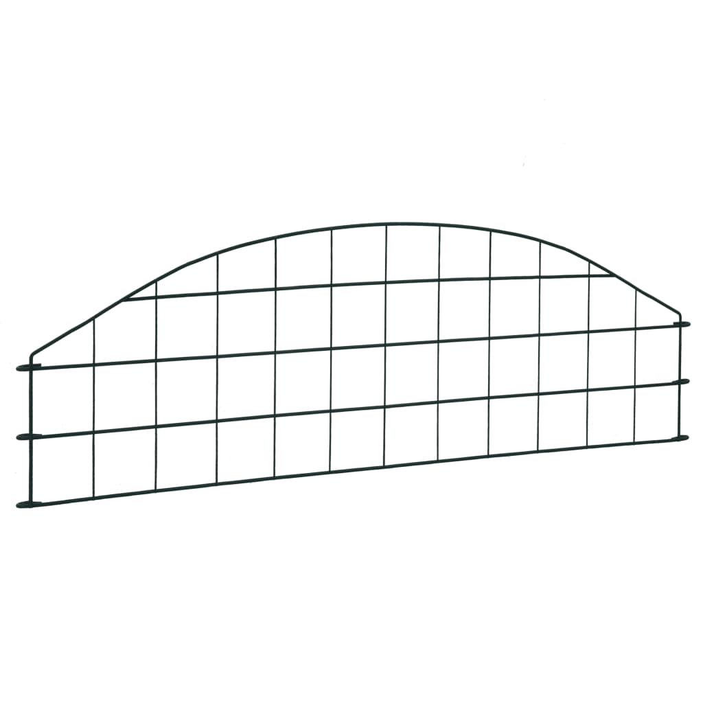 Set lučnih vrtnih ograda 77,3 x 26 cm zeleni