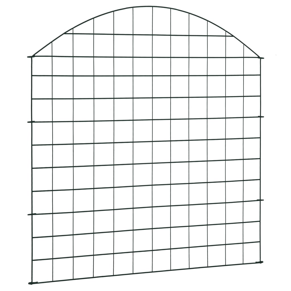 Set lučnih vrtnih ograda 77,5 x 78,5 cm zeleni