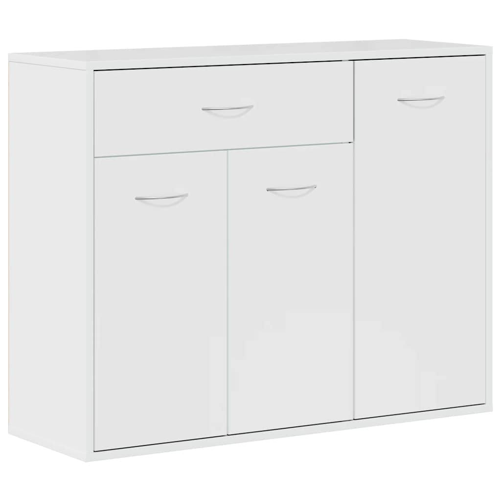 Komoda sjajna bijela 88 x 30 x 70 cm od konstruiranog drva