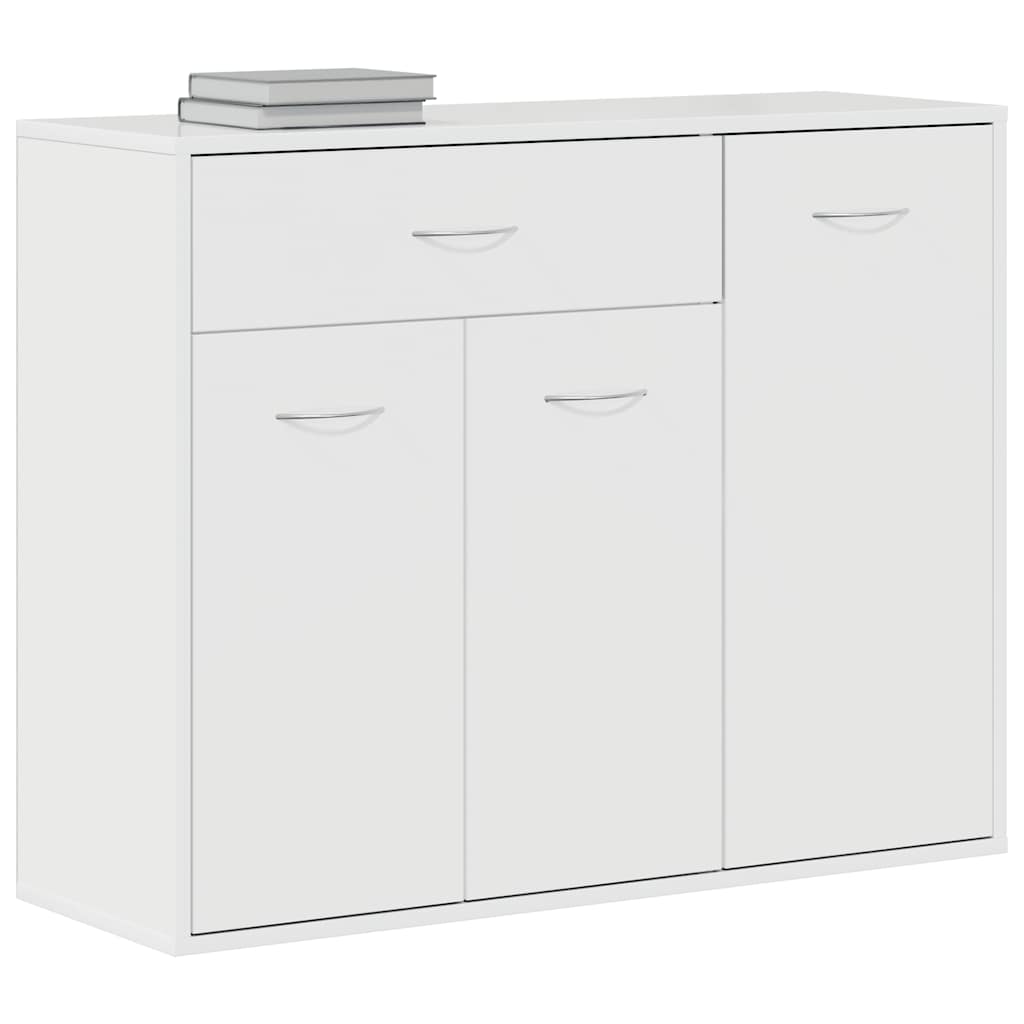 Komoda sjajna bijela 88 x 30 x 70 cm od konstruiranog drva