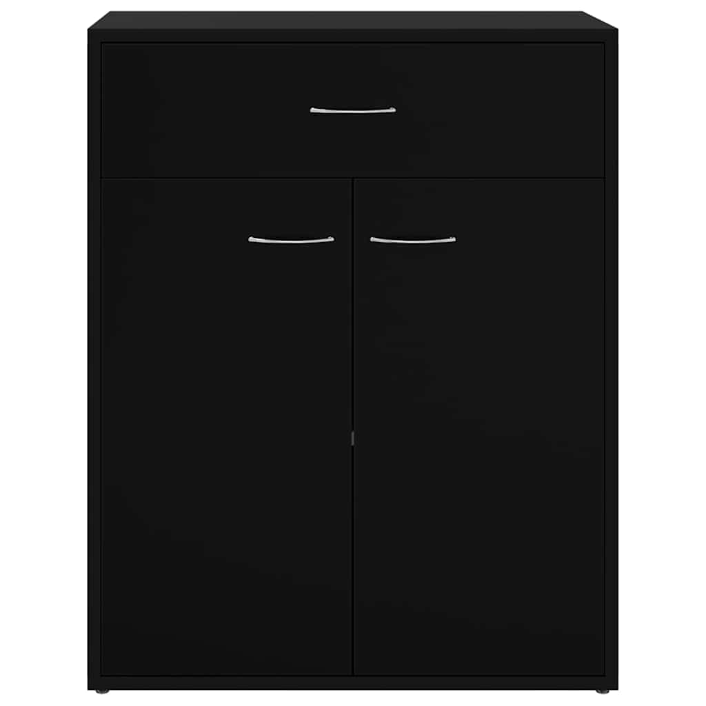 Komoda crna 60 x 30 x 75 cm od konstruiranog drva